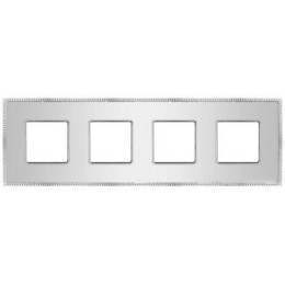 FD01404CB Основа рамок Belle Epoque Metal Bright chrome 4-постовая гор/верт. Fede