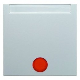 16288989 Клавиша в комплекте с 5 линзами и полем для надписи цвет: полярная белизна, с блеском S.1/B.3/B.7 Glas Berker