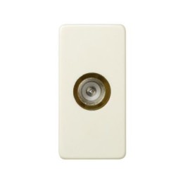 27475-31 Розетка TV одиночная, под пайку, узкий модуль, Simon 27, слоновая кость