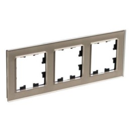 ATN320503 Рамка тройная Schneider Electric Atlasdesign Nature, шампань стекло