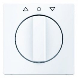 10806089 Центральная панель с вращающейся ручкой для жалюзийного поворотного выключателя цвет: полярная белизна, с эффектом бархата, Q.1 Berker