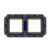 FD01362AZEN Рамка Smalto Italiano Firenze Blue sapphire 2-постовая Fede