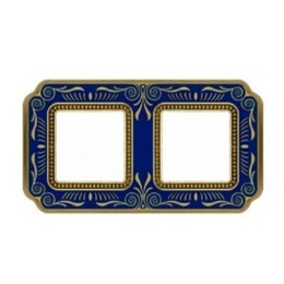 FD01362AZEN Рамка Smalto Italiano Firenze Blue sapphire 2-постовая Fede