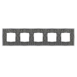 FD01445SCB Рамка Belle Epoque Tapestry Alienasilver / bright chrome 5-постовая гор/верт. Fede