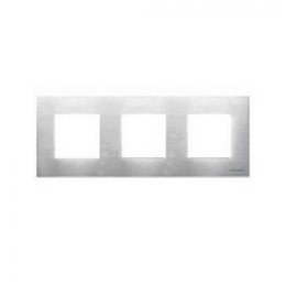 N2273 OX Рамка Zenit Натуральная сталь 3-постовая ABB