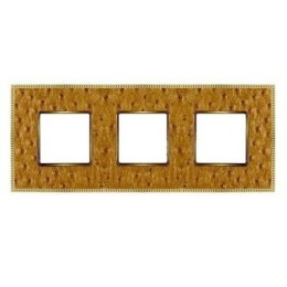 FD01443GOB Рамка Belle Epoque Tapestry Alienagold / bright gold 3-постовая гор/верт. Fede