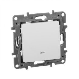 672215 Выключатель/переключатель с подсветкой - Etika - 10 A - 250 В~ - белый Legrand