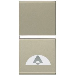 N2104 CV Механизм 1-клавишной кнопки с клавишей и символом ЗВОНОК, 1-модульный, серия Zenit, цвет шампань, ABB