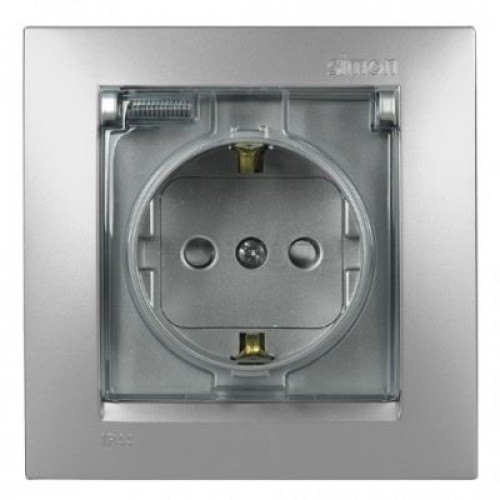 1500610-033 Рамка универсальная, 1 пост, алюминий Simon 15