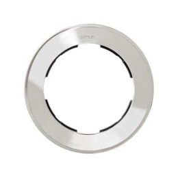 88610-33 Рамка декоративная, 1 пост, круг в круге, Simon 88, хром