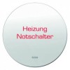 16212049 Клавиша с прозрачной линзой и надписью "Heizung Notschalter", полярная белизна, с блеском R.1/R.3 Berker