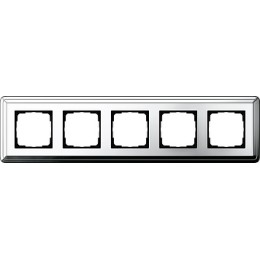 0215641 Рамка Classix Хром / Хром 5-постовая Gira