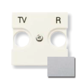 N2250.8 PL Накладка для TV-R розетки, 2-модульная, серия Zenit, цвет серебристый, ABB