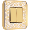FD01371OP Рамка Emporio Золото / Белая патина 1-постовая Fede