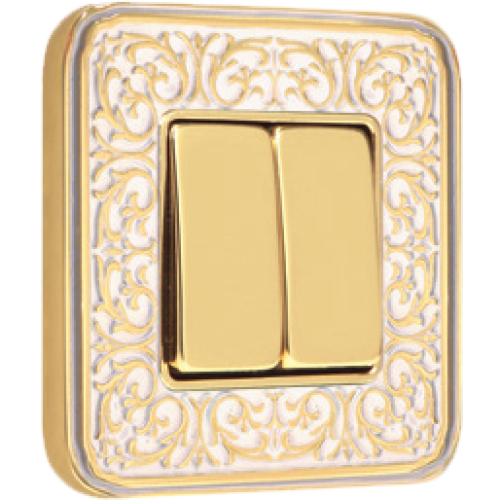 FD01371OP Рамка Emporio Золото / Белая патина 1-постовая Fede