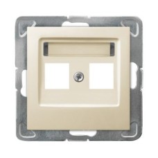 Ospel Impresja Бежевый Накладка компьютерной розетки 2-й, без рамки GPK-2Y/p/27 Ospel Impresja Бежевый Накладка компьютерной розетки 2-й, без рамки GPK-2Y/p/27