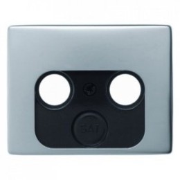 12020004 Центральная панель для антенной розетки 2 и 3 отверстия цвет: нержавеющая сталь Arsys Berker