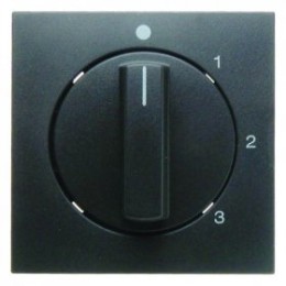 10961606 Центральная панель с вращающейся ручкой для 3-уровневого выключателя цвет: антрацит, матовый B.1/B.3/B.7 Glas Berker