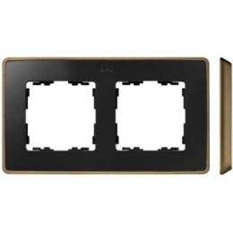 8201620-246 Рамка декоративная, 2 поста, Select, Simon 82 Detail, графит-медь
