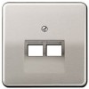 CD569-2UAPT CD 500/CD plus Платина Накладка 2-ой наклонной ТЛФ/комп розетки Jung