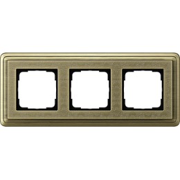 0213661 Рамка Classix Art Бронза 3-постовая Gira