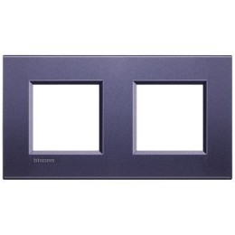 LNA4802M2CB Рамка LivingLight Квадрат Синий шелк 2+2 модуля Bticino