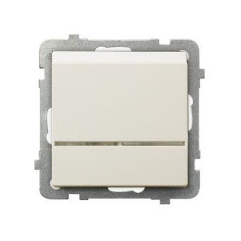 Ospel Sonata Бежевый Выключатель карточный с подсветкой, без рамки LP-15RS/m/27