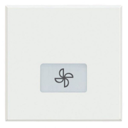 HD4921M2LE Axolute Клавиши с подсвечиваемыми символами для выключатель в дизайне AXIAL - 2 модуля, вентилятор Bticino