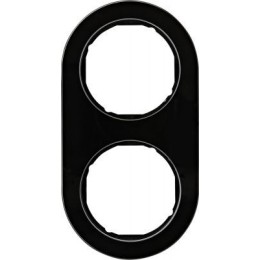 10122016 Рамка R.Classic Черный, стекло 2-постовая Berker