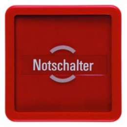 1295 Центральная панель со стеклянным диском, клавишей и клейкими полосками для надписей цвет: красный, с блеском Влагозащищенный скрытый монтаж IP44 Berker