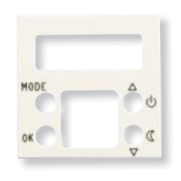 N2240.5 BL Накладка для механизма электронного терморегулятора 8140.5, 2-модульная, серия Zenit, цвет альпийский белый, ABB