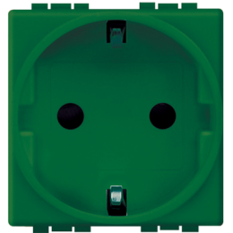 L4141V Силовая розетка 2К+З, 16А, цвет зеленый Bticino