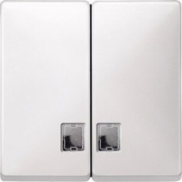 MTN413519 2 клавиши с окном подсв белый Merten
