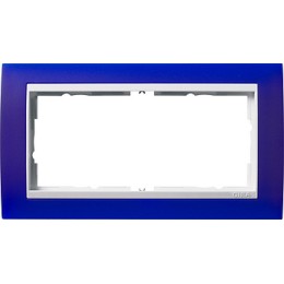 1002399 Рамка без перегородки Event Синий / Белый 2-постовая Gira