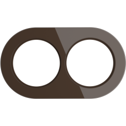 WL21-frame-02 Рамка на 2 поста (Коричневый) Favorit Runda Werkel a044899