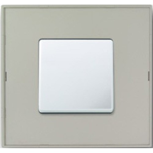 2700617-112 Накладка декоративная на рамку базовую, 1 пост, Simon 27 Play, Color, прозрачный серый