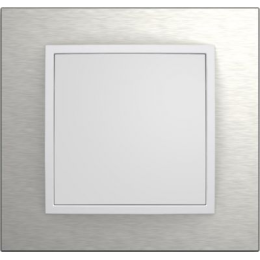 10113609 Рамка B.7 Полярная белизна, нержавеющая сталь 1-постовая Berker