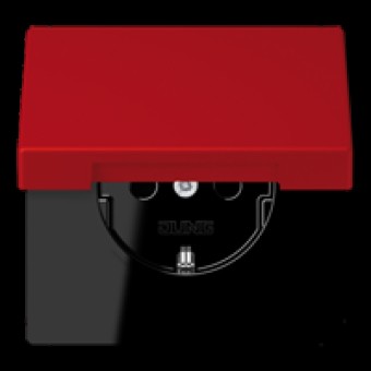 LC1520KIKL32090 Les Couleurs® Le Corbusier SCHUKO®-розетка с откидной крышкой и со встроенной повышенной защитой от прикосновения rouge vermillon 31 Jung