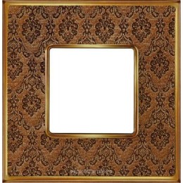 FD01321DBOB Рамка Vintage Tapestry Латунь / Золото 1-постовая Fede
