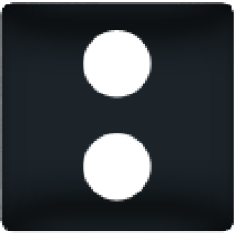 FD0322-M Накладка ТВ розетки двойной, цвет Черный FEDE