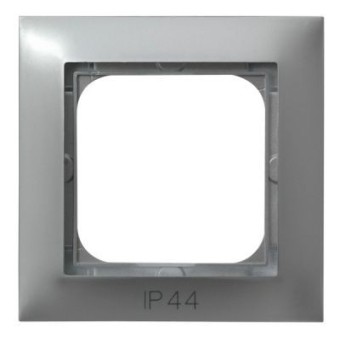 RH-1Y/18 Рамка Ospel Impresja Серебро  1-постовая для выключателя IP-44