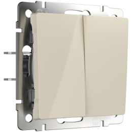 WL03-SW-2G-ivory Выключатель двухклавишный (слоновая кость) Antik Werkel a028886