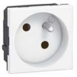 077145 Mosaic Розетка 2к+З французский стандарт 45°, антибактериальная Legrand