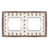 FD01472MACB Рамка Belle Epoque Porcelain Brown LYS / Bright chrome 2-постовая гор/верт. Fede