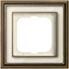 1754-0-4580 Рамка Dynasty Латунь античная, белое стекло 1-постовая ABB