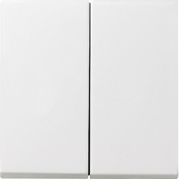 026627 Двойные клавиши с комплектом уплотнителей IP44 для клавишных и кнопочных выключателей белый матовый Белый Gira