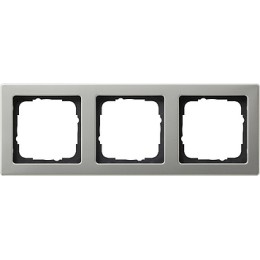 021321 Рамка E22 Сталь Edelstahl 21 3-постовая Gira
