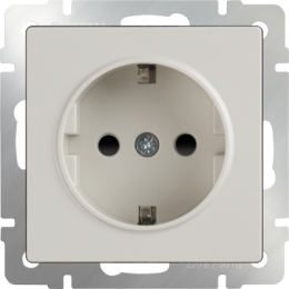 WL03-10-01 Розетка с заземлением, безвинтовой зажим (слоновая кость) Antik Werkel a041200