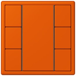 LC503TSA4320S Les Couleurs® Le Corbusier KNX кнопочный модуль F 50 с тремя парами кнопок orange vif Jung