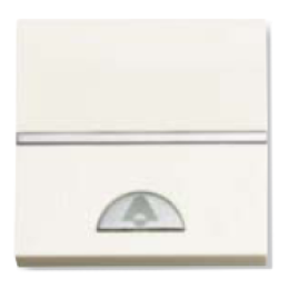 N2204.2 BL Механизм 1-клавишной кнопки с клавишей и символом "СВЕТ", 2-модульный, серия Zenit, цвет альпийский белый, ABB